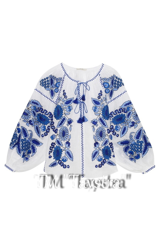 Vyshyvanka Vita Kin Embroidered White Blouse Linen Boho style, Embroidered clothes Ukrainian embroidery 