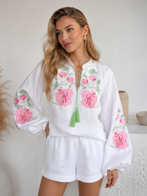 Blouse Vyshyvanka Embroidered clothes Ukrainian Linen Embroidered Blouse