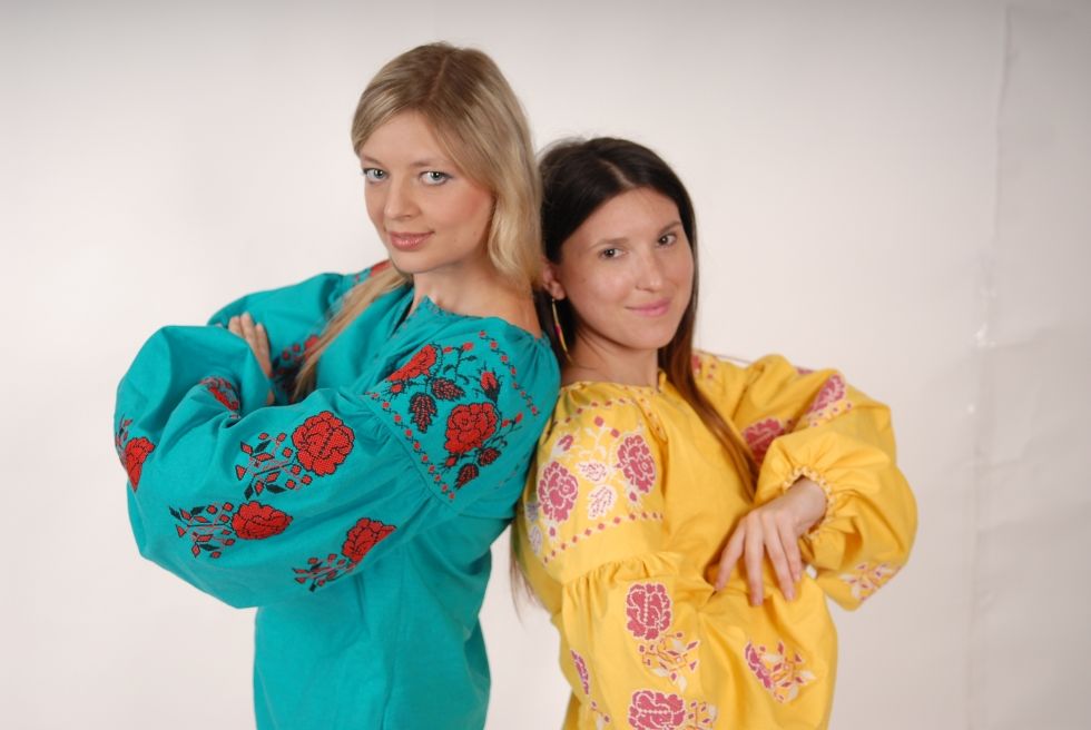 Embroidered tunic Short dress linen, vyshyvanka, Ukrainian embroidered, Boho style, Bohemian, ethno