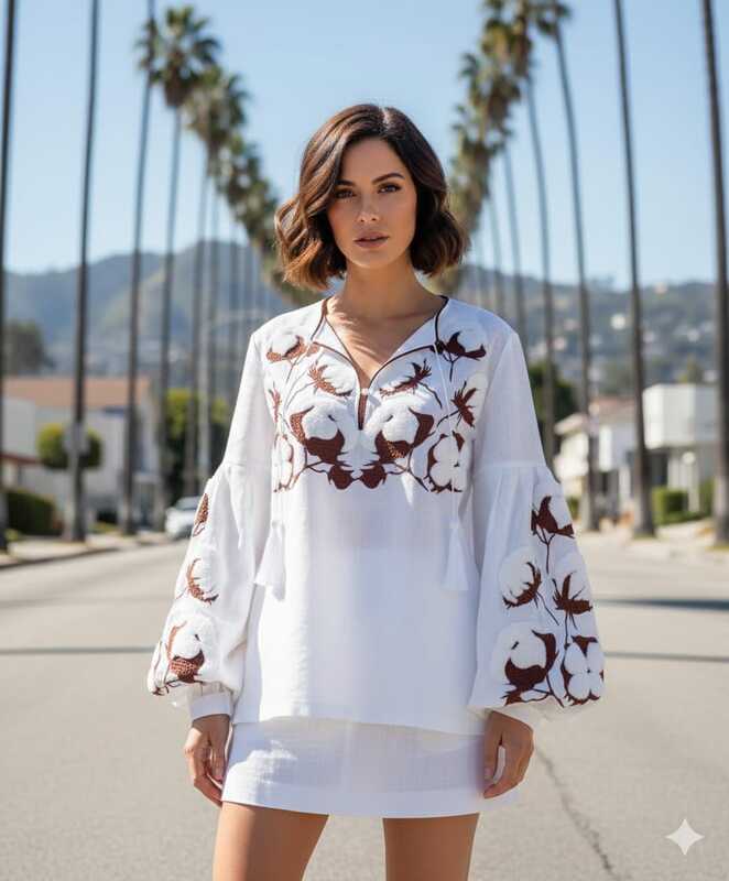 Blouse Vyshyvanka Embroidered Сlothes Vyshyvanka Ukrainian Linen Embroidered Blouse 