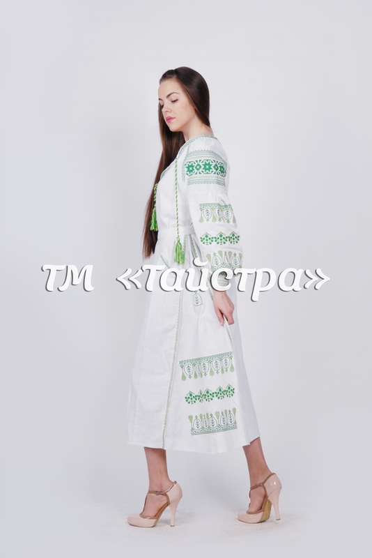 Vyshyvanka White dress Ukrainian embroidery, Boho, ethno, style boho chic, Embroidered dress, Multi Color Embroidery Linen