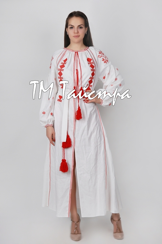 Vyshyvanka White dress Ukrainian embroidery, Boho, ethno, style boho chic, Embroidered dress, Multi Color Embroidery Linen