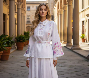 Blouse Boho Vyshyvanka Embroidered Vyshyvanka Ukrainian Linen Embroidered Blouse 