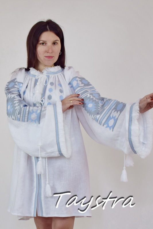 Vyshyvanka Blouse Tunic Embroidered Multi Color Embroidery Linen Ukrainian Embroidered Blouse 