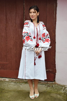 Vyshyvanka Ukrainian embroidery, Boho, ethno, style boho chic, Embroidered  dress, Multi Color Embroidery Linen