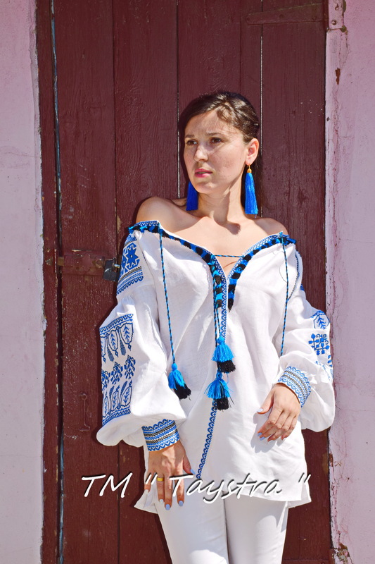 Vyshyvanka Embroidered White Blouse Linen Boho style, Bohemian, ethno,Ukrainian embroidery, Embroidered clothes 