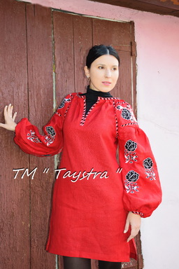  Embroidered Tunic Short Dress Linen, vyshyvanka, Ukrainian embroidered, Boho style, Bohemian, ethno