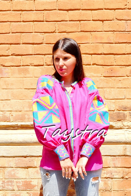 Embroidered Blouse Linen Boho style ethno,Ukrainian embroidery, Embroidered clothes Bohemian