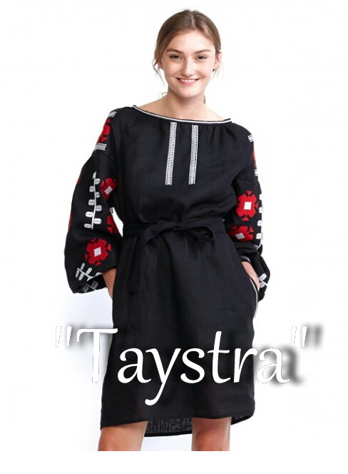 Dress Vyshyvanka Ukrainian embroidery Dress boho chic Embroidered dress Multi Color Embroidery Linen