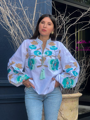 Blouse Vyshyvanka Embroidered clothes Ukrainian Linen Embroidered Blouse
