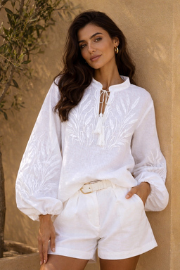 Blouse Embroidered clothes Ukrainian Linen Embroidered Blouse