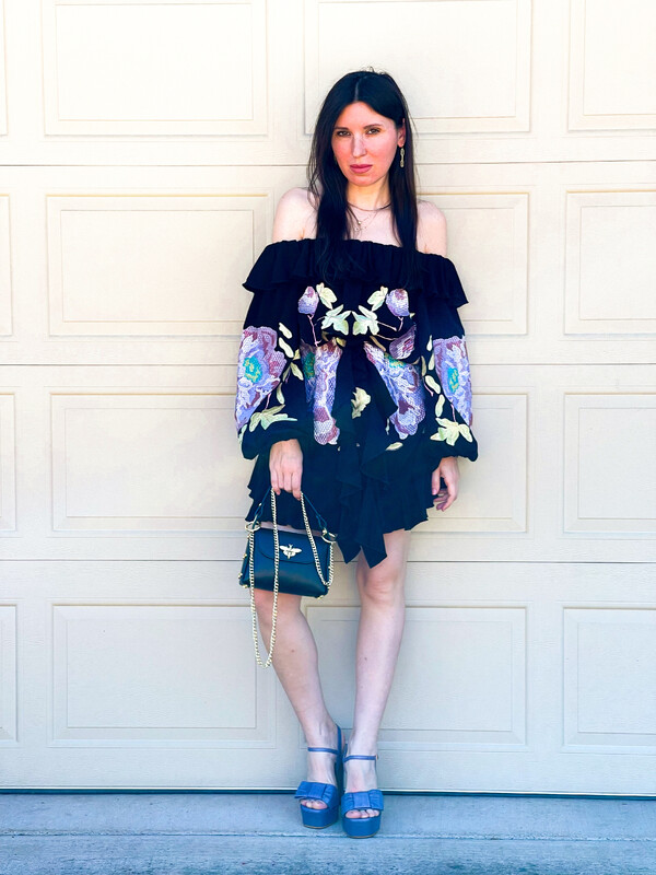Linen Short Black Mini Dress Vyshyvanka Dress Embroidery Dress Ukrainian