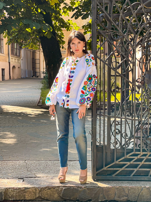 Blouse Vyshyvanka style boho chic Embroidered clothes Vyshyvanka  Multi Color Embroidery Linen Ukrainian embroider Embroidered Blouse 
