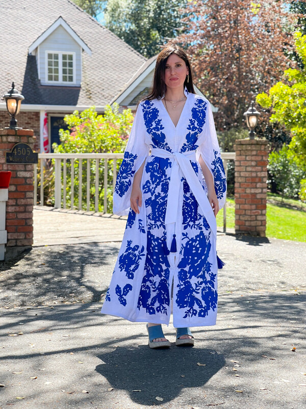 Wedding Embroidered Maxi Dress Ukrainian embroidery, Dress Embroidered Vyshyvanka