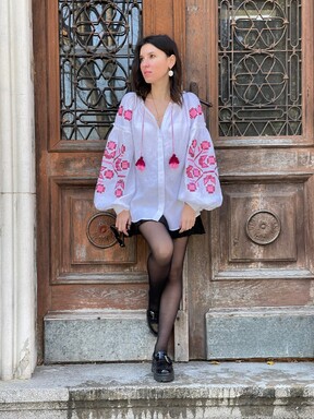 Blouse Vyshyvanka Embroidered Vyshyvanka Ukrainian Linen Embroidered Blouse 