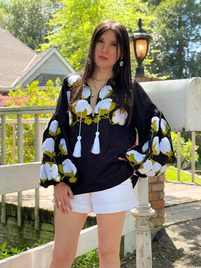 Black Vyshyvanka  Linen Boho style, Ukrainian embroidery, Embroidered clothes 