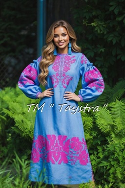 Embroidered dress Boho, ethno, style boho chic, Bohemian, Vyshyvanka Dress Multi Color Embroidery Linen, Ukrainian embroidery