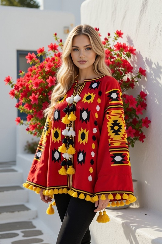 Vyshyvanka Ukrainian Embroidered Blouse Multi Color Embroidery Linen, Embroidered Blouse