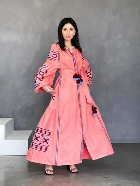 Vyshyvanka Dress Embroidered Linen Dress Ukrainian