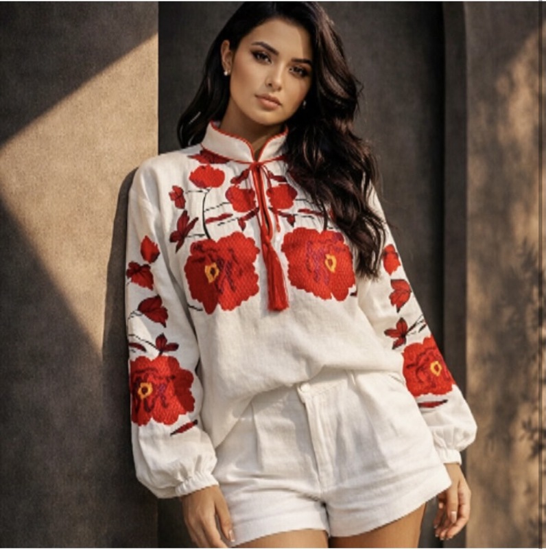 Blouse Vyshyvanka Embroidered clothes Ukrainian Linen Embroidered Blouse