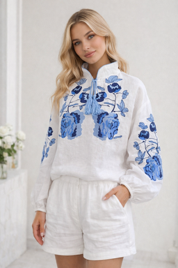 Blouse Vyshyvanka Embroidered clothes Ukrainian Linen Embroidered Blouse