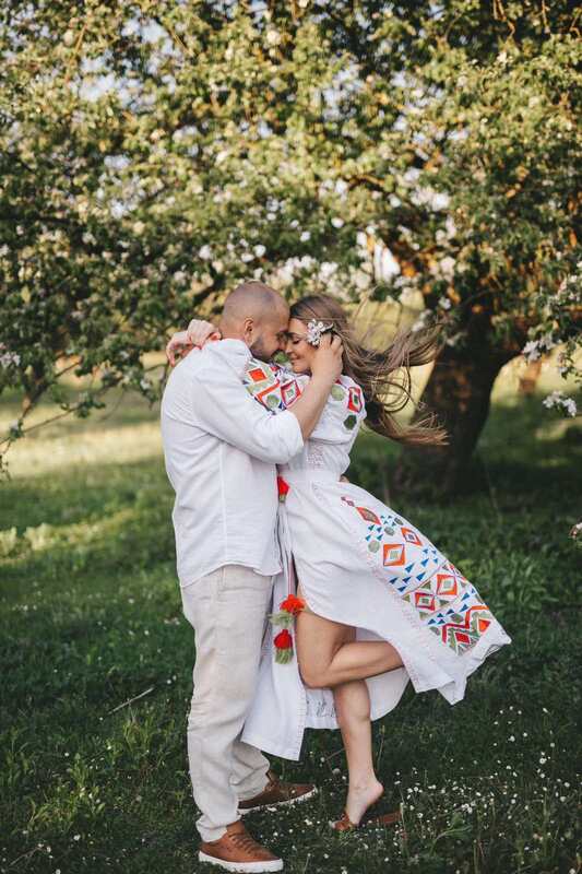 Two-piece embroidered linen clothes for two, for the wedding, embroidered for family, embroidered linen style boho chic, Bohemian, Vyshyvanka Dress Multi Color Embroidery Linen, Ukrainian embroidery