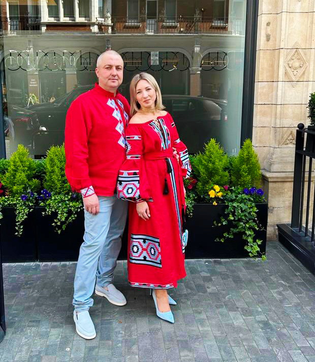 Embroidered clothes linen for two, for the wedding, embroidered for family, ethno style boho chic Bohemian Vyshyvanka Multi Color Embroidery Linen Ukrainian embroidery