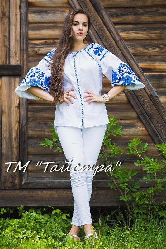 Vyshyvanka Embroidered Blouse, White linen, ethno, style boho chic, Bohemian, Vyshyvanka  Multi Color Embroidery Linen, Ukrainian embroidery
