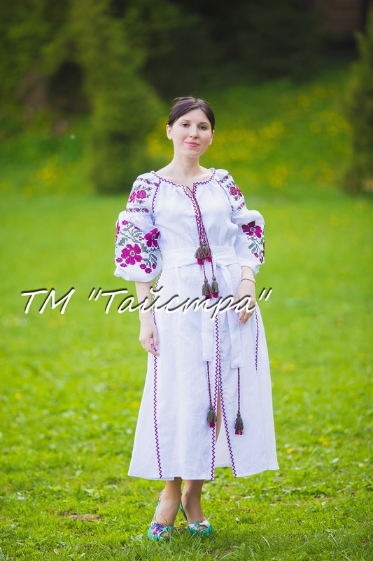 Vyshyvanka dress Ukrainian embroidery, Boho, ethno, style boho chic, Embroidered dress, Multi Color Embroidery Linen