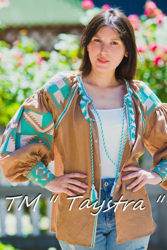 Boho Embroidered Blouse Vyshyvanka  Linen, embroidered linen, ethno, style boho chic, Bohemian, Vyshyvanka  Multi Color Embroidery Linen, Ukrainian embroidery,Embroidered clothes,Brown Blouse 