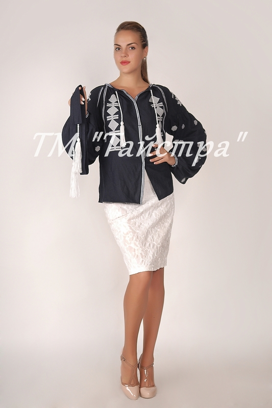 Vyshyvanka Embroidered Blouse, Black Linen, ethno, style boho chic, Bohemian, Vyshyvanka  Multi Color Embroidery Linen, Ukrainian embroidery