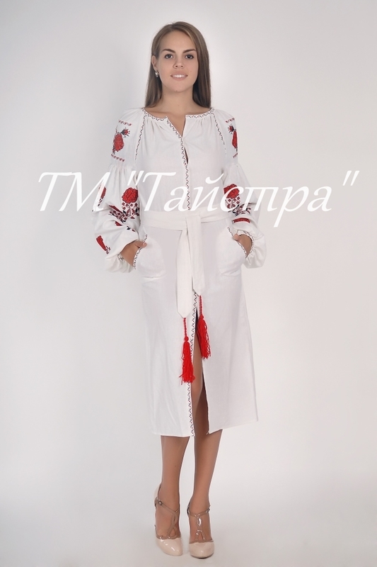 Vyshyvanka White dress Ukrainian embroidery, Boho, ethno, style boho chic, Embroidered dress, Multi Color Embroidery Linen