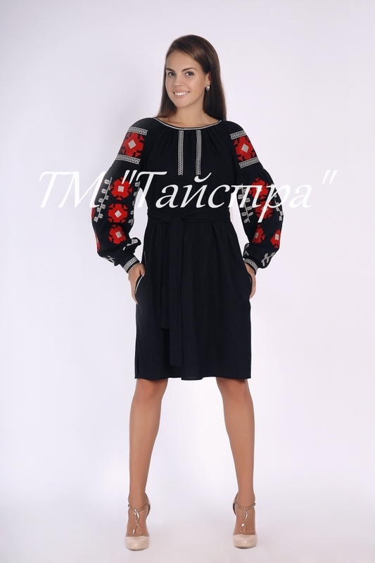 Vyshyvanka Black Dress, boho, embroidered linen, ethno, style boho chic, Midi Dress,Embroidered dress, Multi Color Embroidery Linen