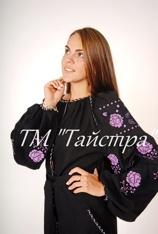 Dress Ukrainian embroidery, Vyshyvanka Boho, ethnostyle boho chic, Embroidered dress, Multi Color Embroidery Linen