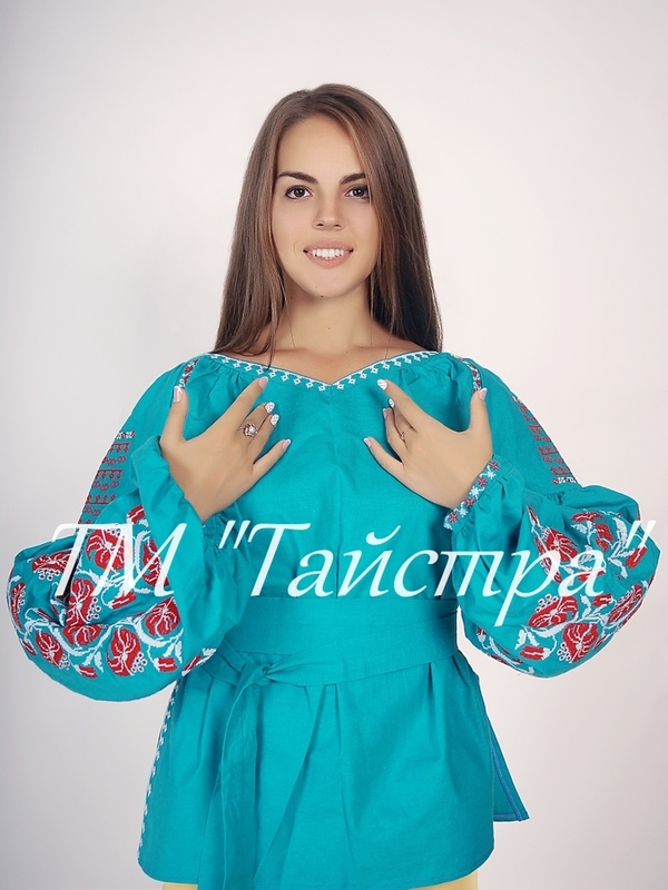 Vyshyvanka Ukrainian Embroidery, Boho, ethno, style boho chic, Embroidered Blouse, Multi Color Embroidery Linen