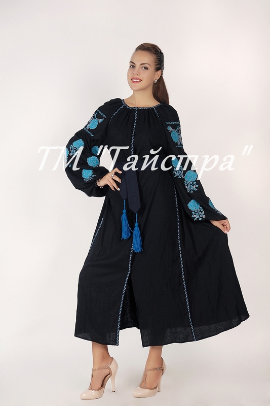 Vyshyvanka Dress Ukrainian embroidery, Boho, ethno, style boho chic, Embroidered dress, Multi Color Embroidery Linen