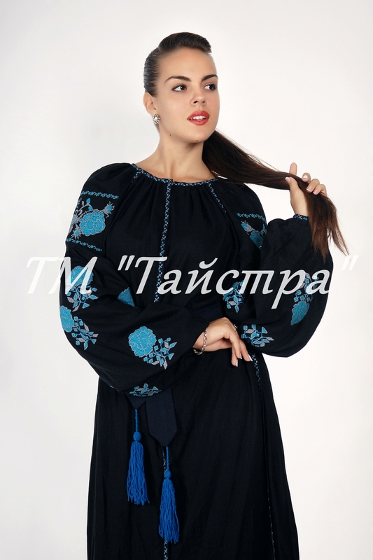 Vyshyvanka Dress Ukrainian embroidery, Boho, ethno, style boho chic, Embroidered dress, Multi Color Embroidery Linen