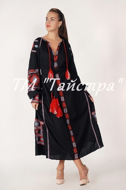 Dress boho embroidered linen, ethno, style boho chic, Bohemian Vyshyvanka Dress Multi Color Embroidery Linen, Ukrainian embroidery