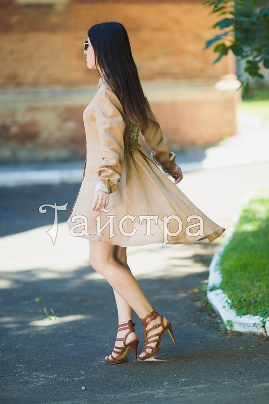 Embroidered tunic  Short dress linen, vyshyvanka, Ukrainian embroidered, Boho style, Bohemian, ethno